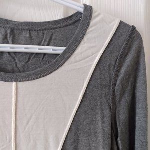 Gray long-sleeve top